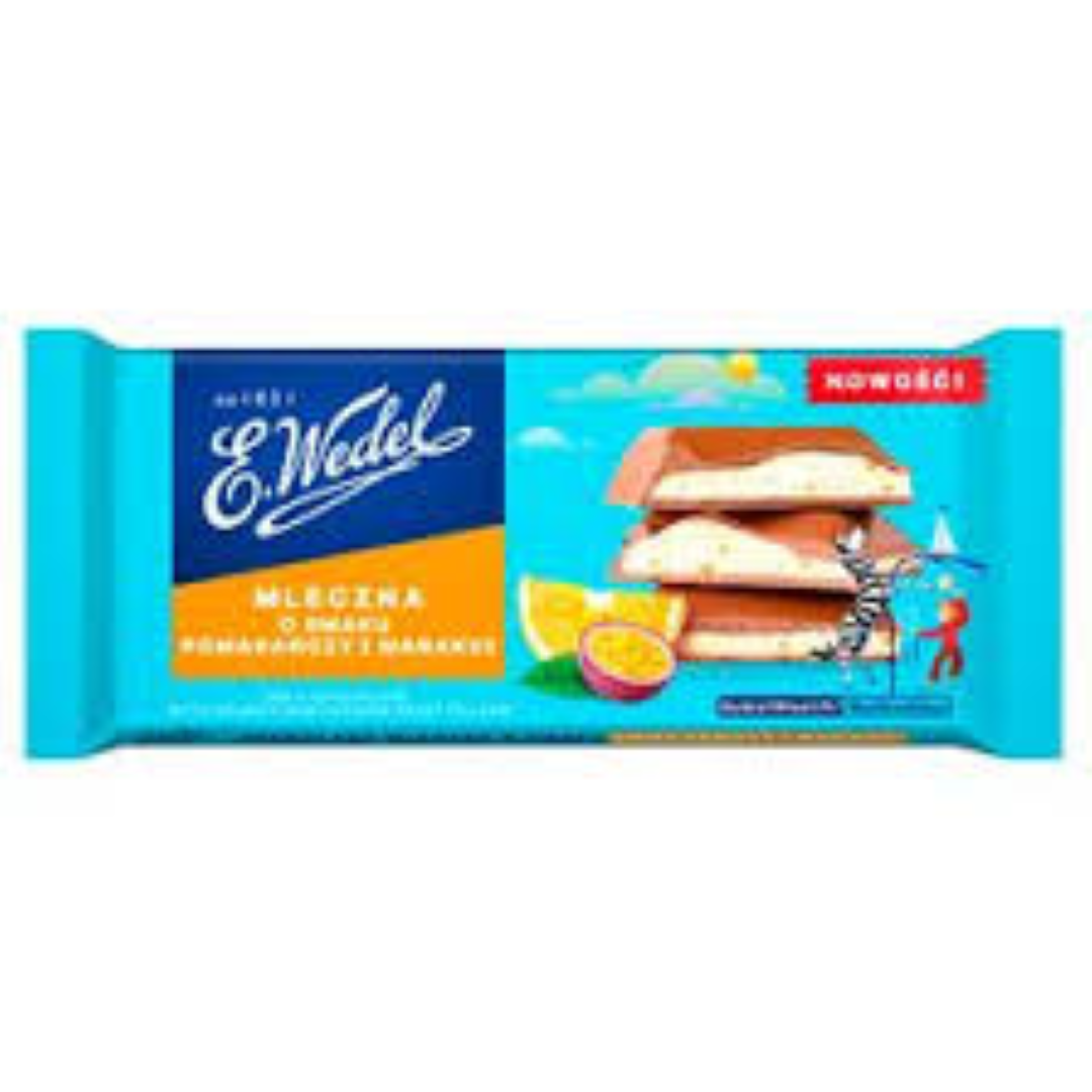 WEDEL MILK CHOCOLATE WITH ORANGE & MANGO 100G
